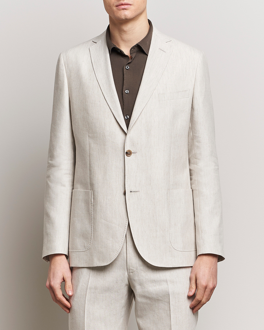Homme | Blazers | Morris | Archie Linen Blazer Khaki