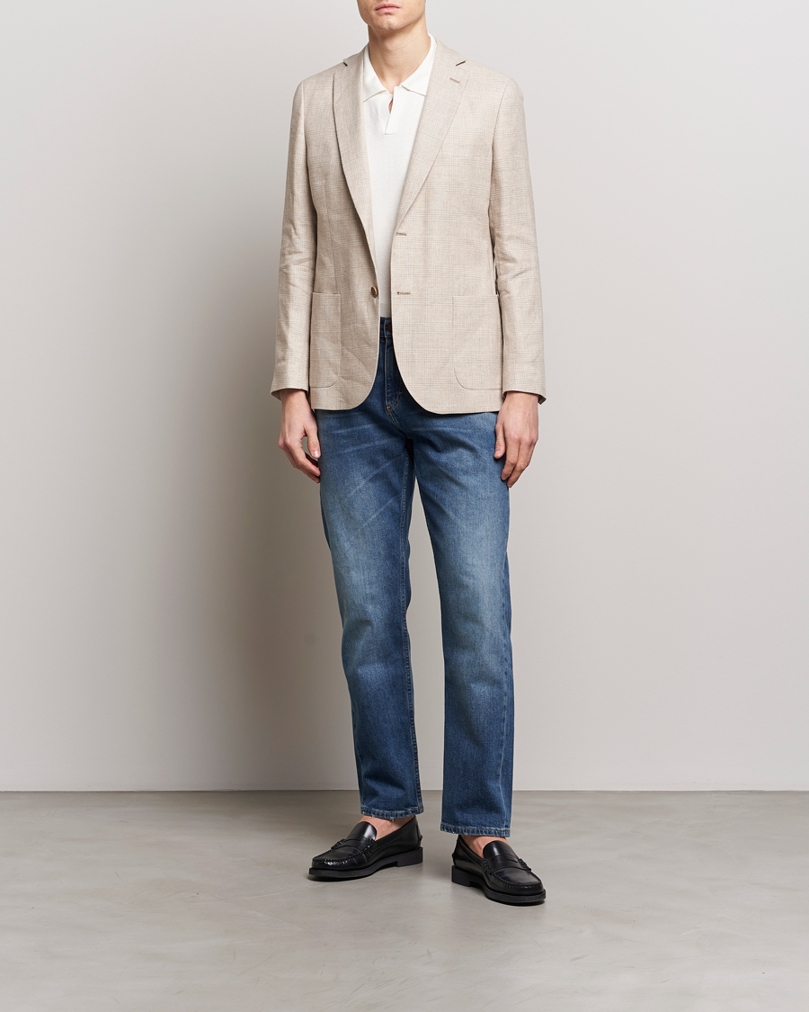 Homme | Blazers | Morris | Archie Cotton Glencheck Blazer Khaki