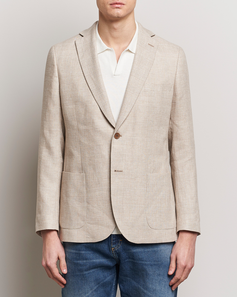 Homme | Blazers | Morris | Archie Cotton Glencheck Blazer Khaki