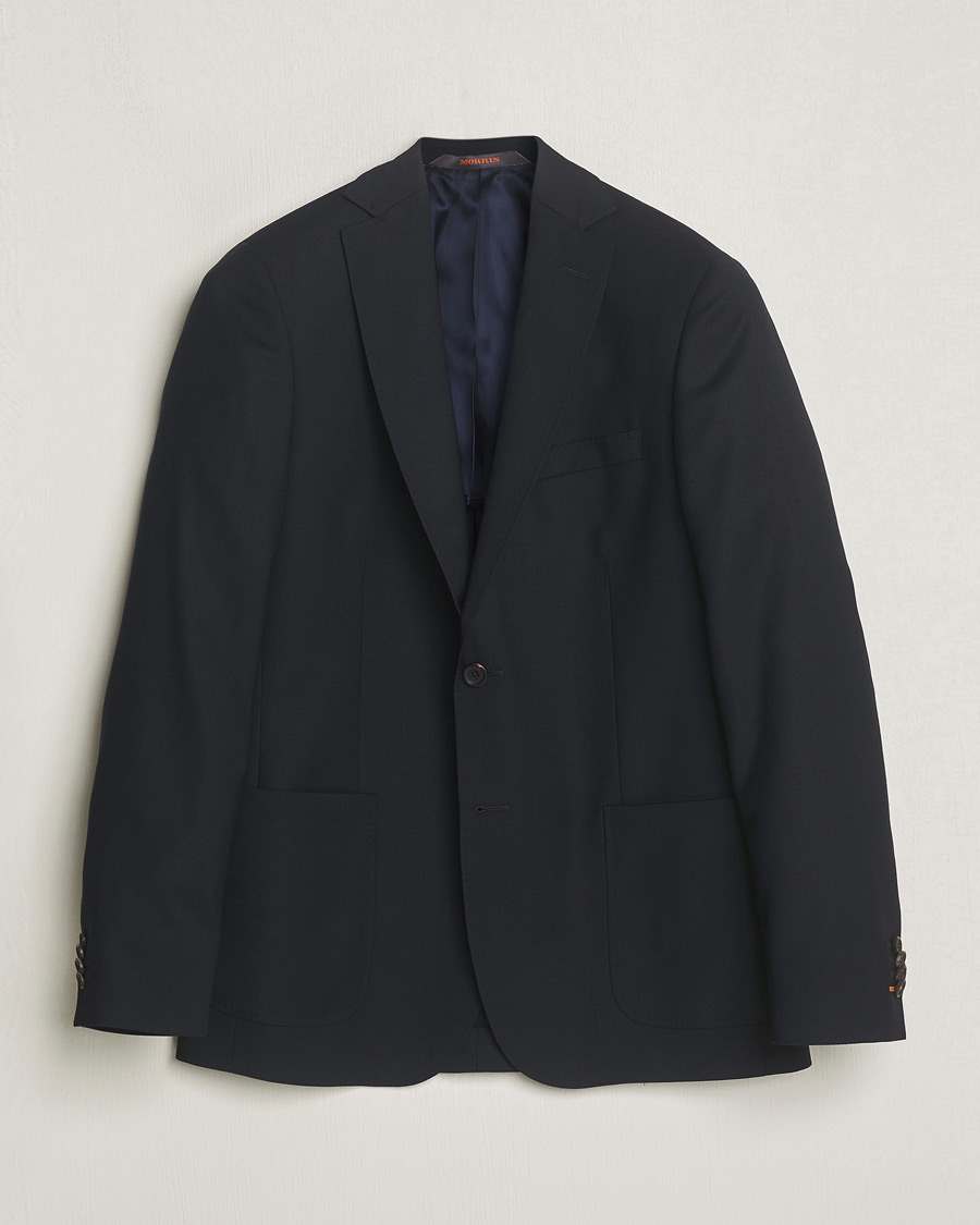 Homme | Blazers | Morris | Archie Navy Light Wool Blazer Navy