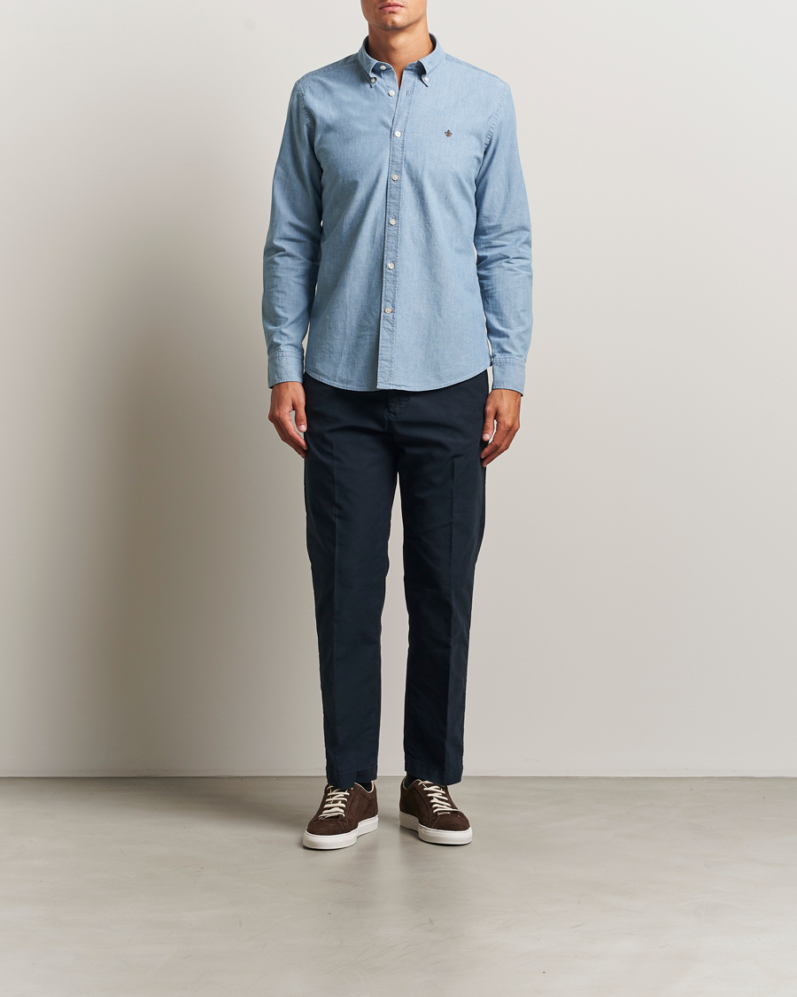 Homme | Chemises | Morris | Slim Fit Chambray Shirt Blue