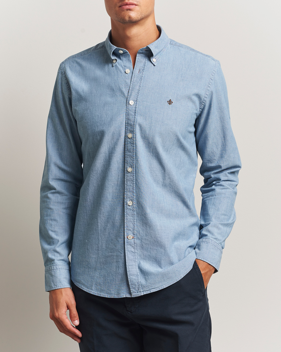 Homme | Chemises | Morris | Slim Fit Chambray Shirt Blue