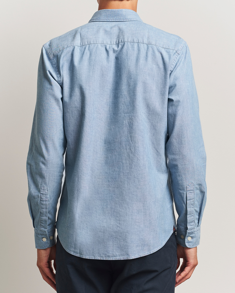 Homme | Chemises | Morris | Slim Fit Chambray Shirt Blue