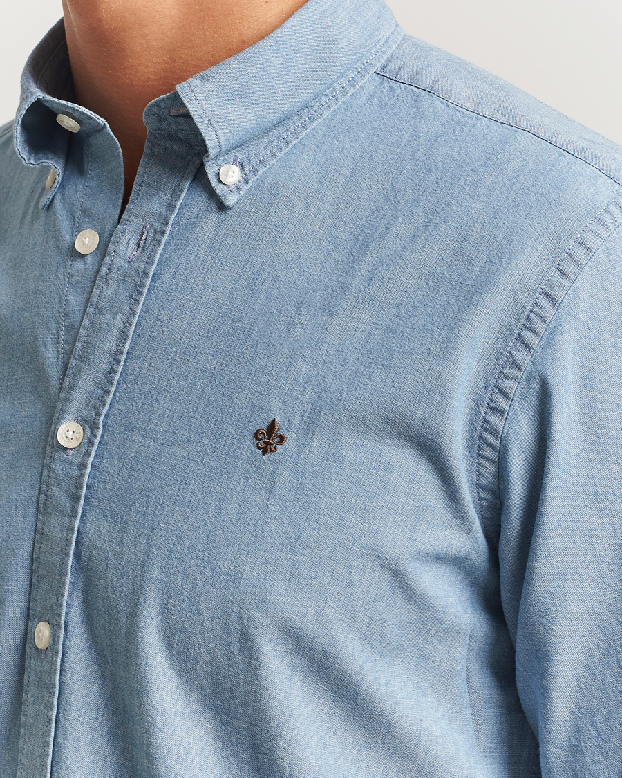 Homme | Chemises | Morris | Slim Fit Chambray Shirt Blue