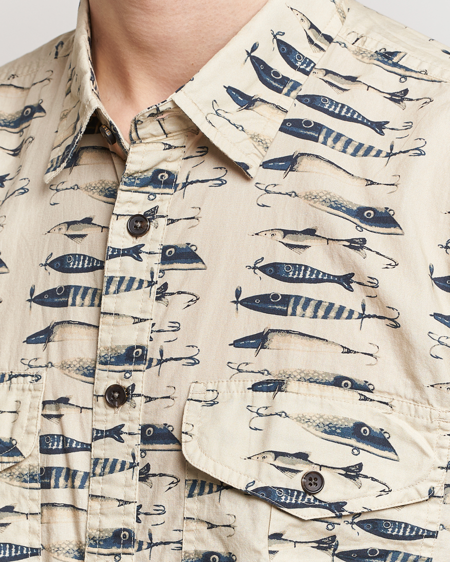 Homme | Chemises | Filson | Washed Short Sleeve Feather Cloth Shirt Natural