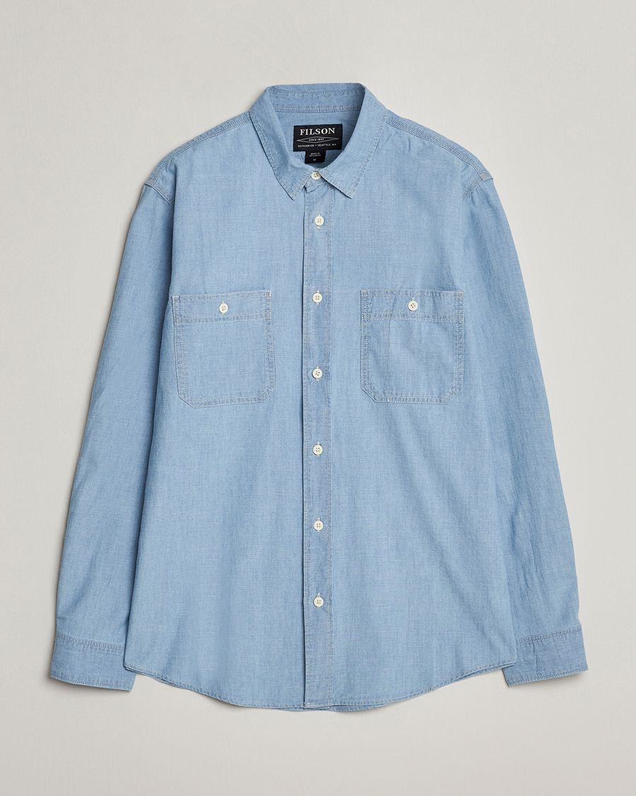 Homme | Chemises | Filson | Chambray CPO Shirt Light Indigo