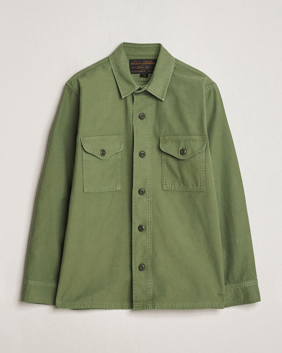 Homme | Manteaux Et Vestes | Filson | Reverse Sateen Jac-Shirt Washed Green
