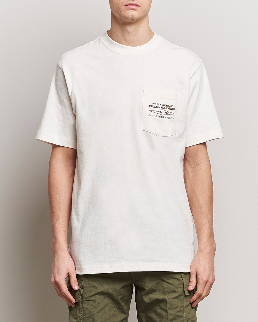Homme | Outdoor | Filson | Embroidered Pocket T-Shirt Off White
