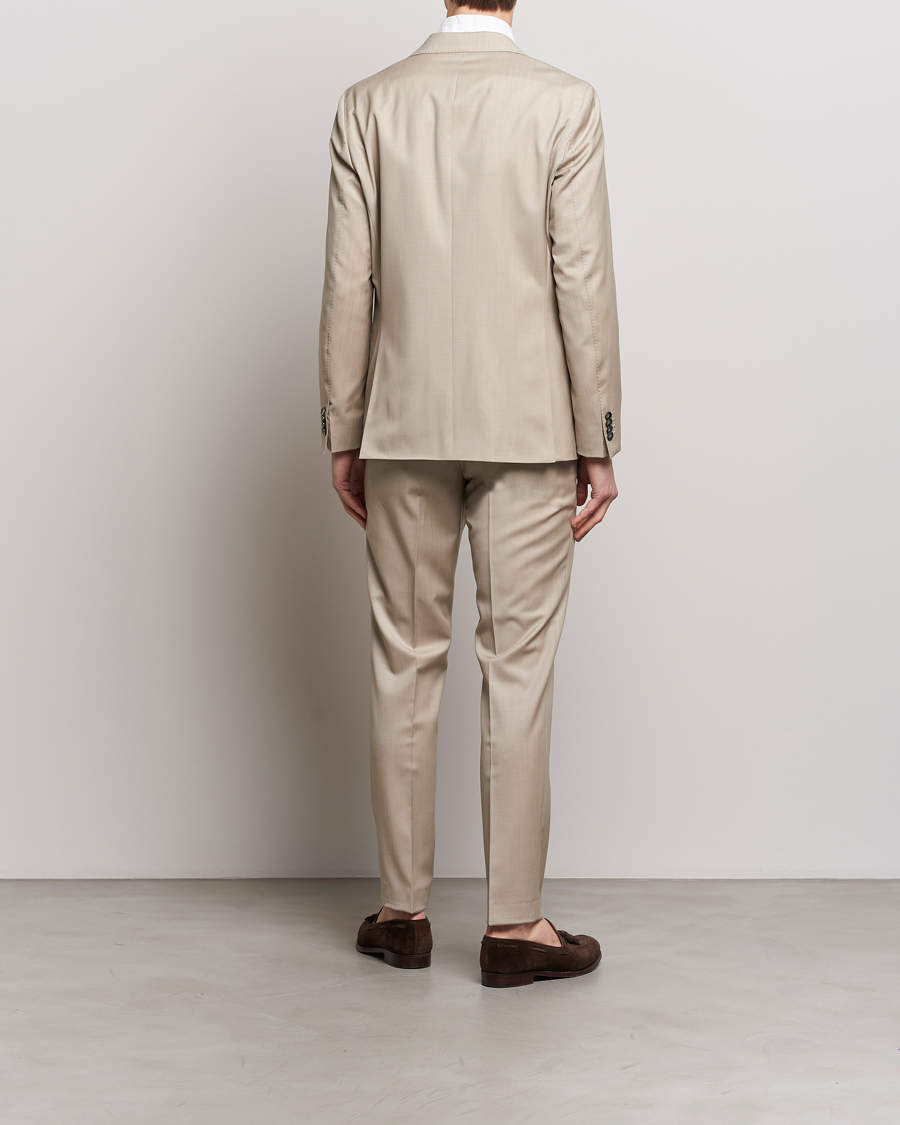 Homme | Costumes | Oscar Jacobson | Fogerty Super 130's Wool Suit Beige