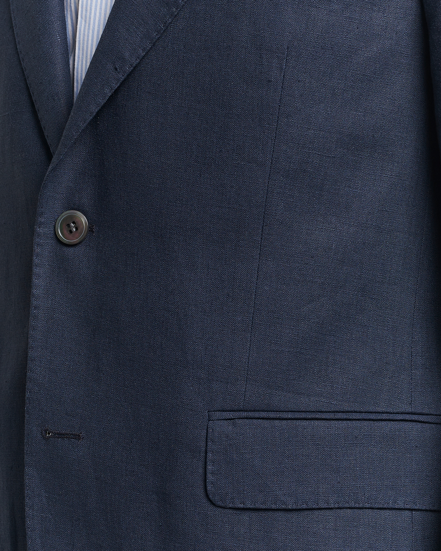 Homme | Blazers | Oscar Jacobson | Fogerty Linen Blazer Navy