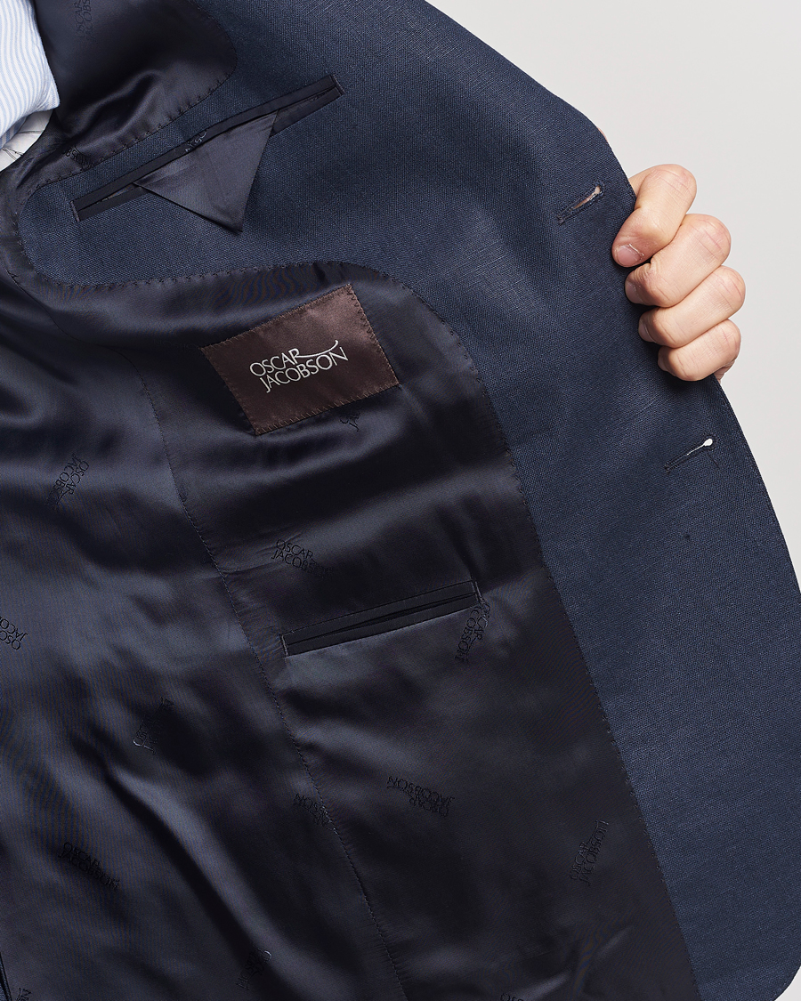Homme | Blazers | Oscar Jacobson | Fogerty Linen Blazer Navy