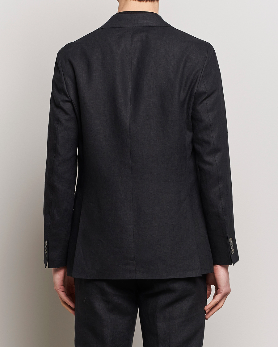 Homme | Blazers | Oscar Jacobson | Fogerty Linen Blazer Black