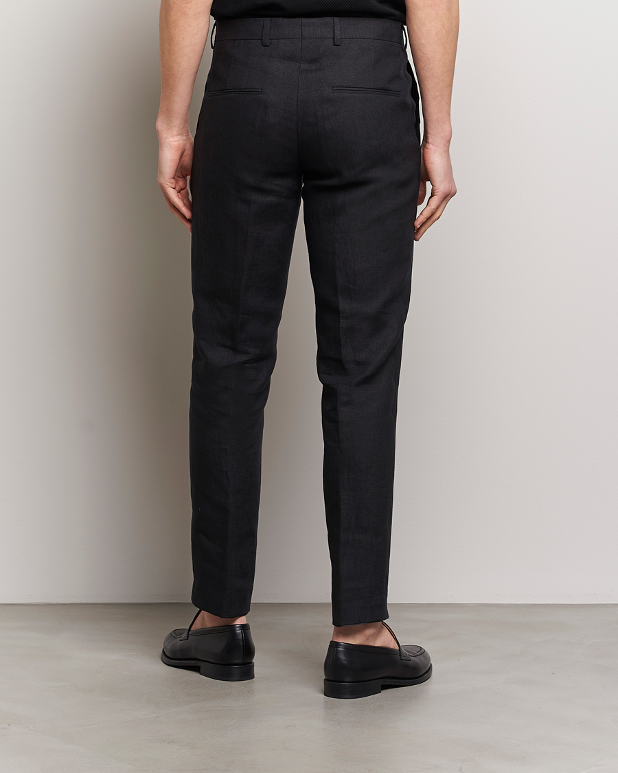 Homme | Pantalons | Oscar Jacobson | Denz Linen Trousers Black