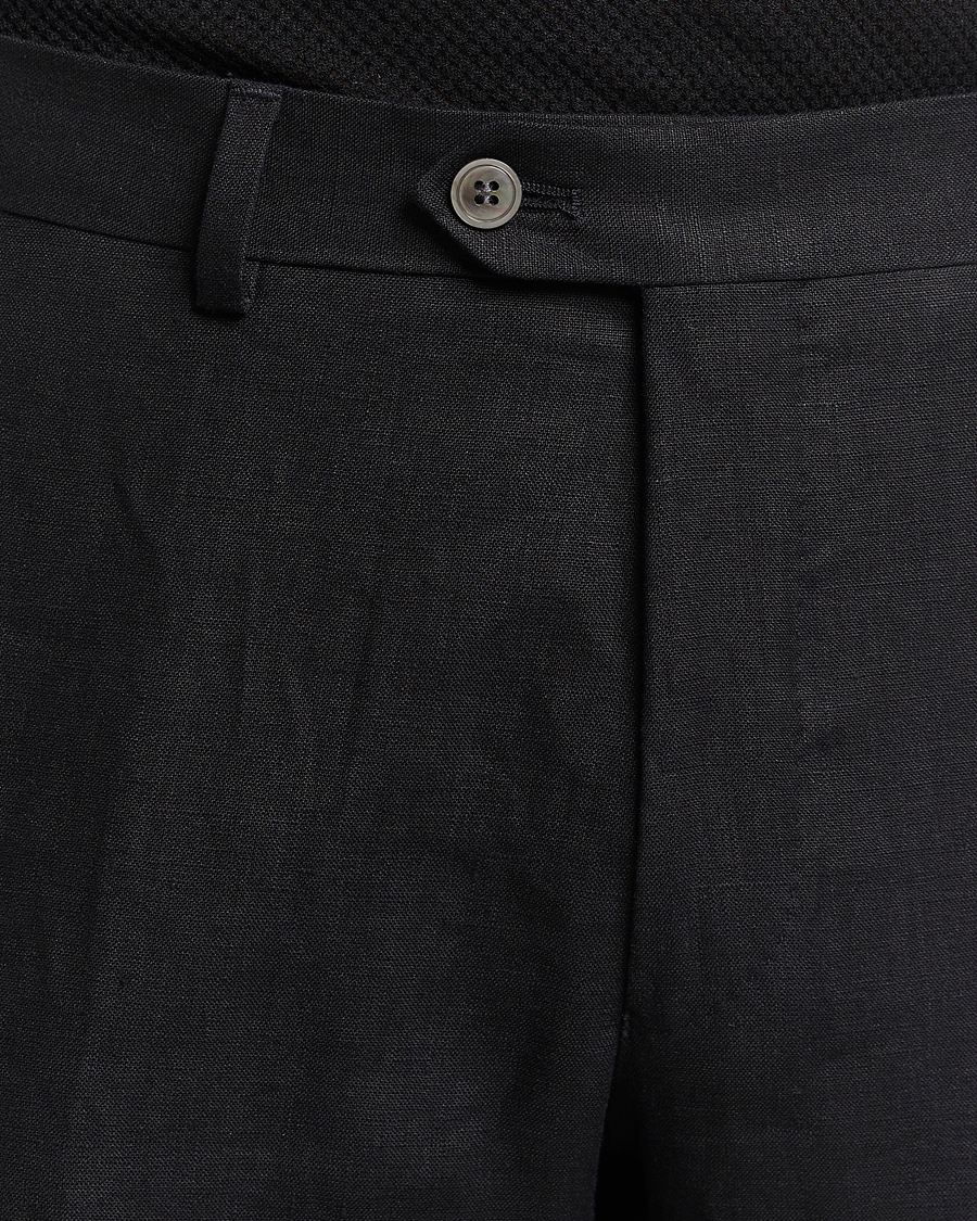 Homme | Pantalons | Oscar Jacobson | Denz Linen Trousers Black