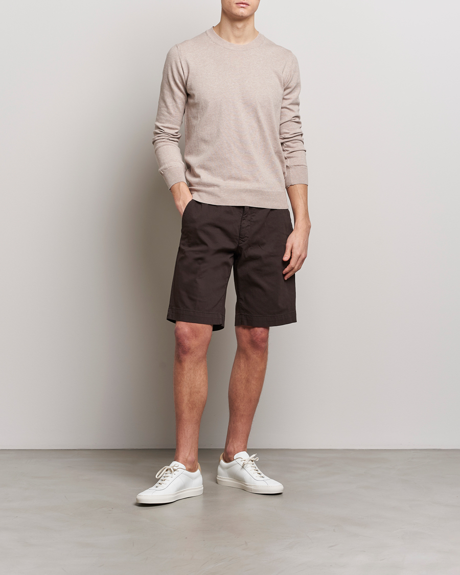 Homme | Shorts | Oscar Jacobson | Teodor Cotton Shorts Brown
