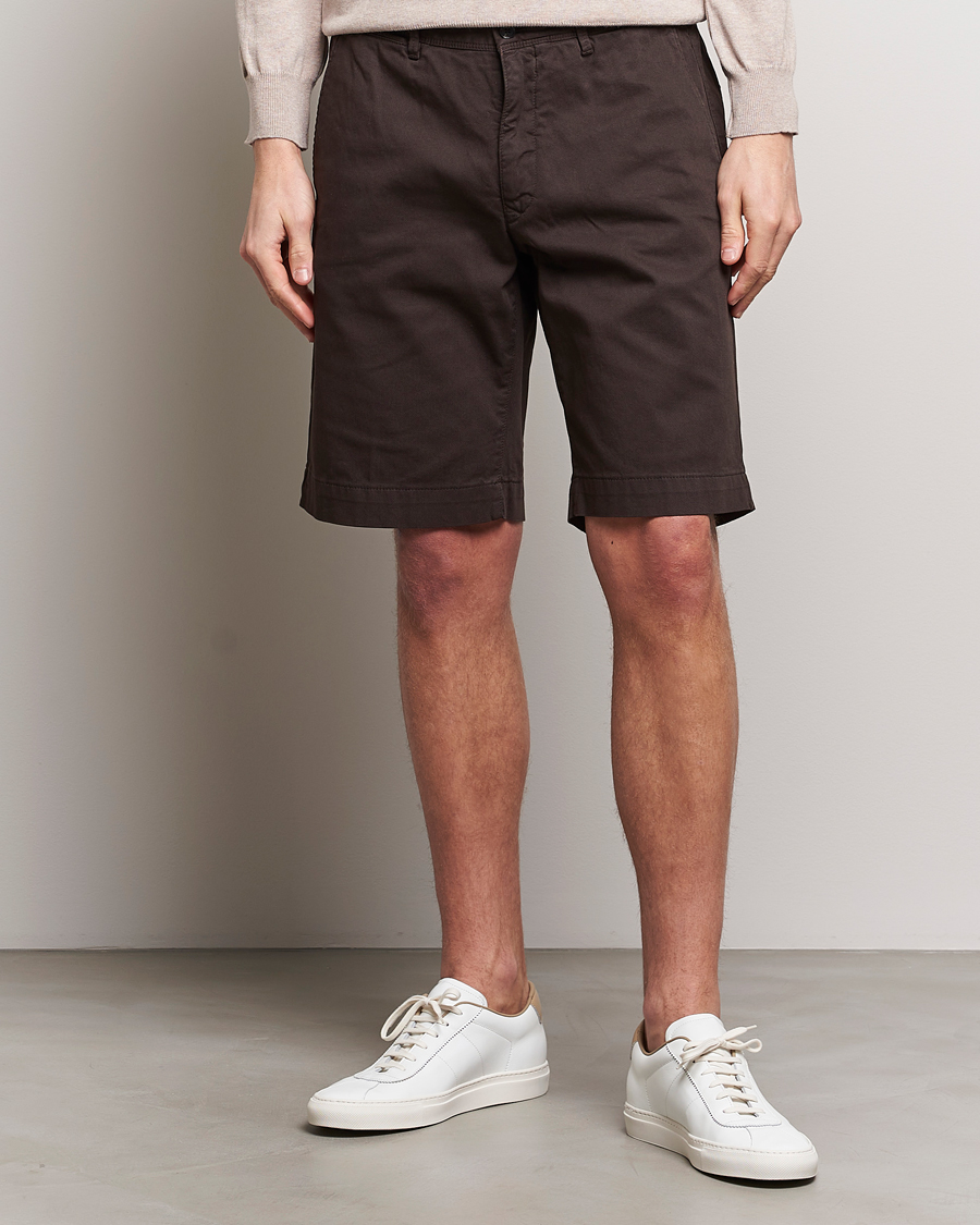 Homme | Shorts | Oscar Jacobson | Teodor Cotton Shorts Brown