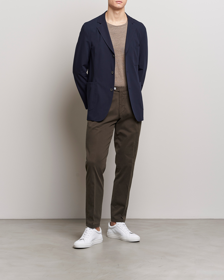 Homme | Pantalons | Oscar Jacobson | Denz Casual Cotton Trousers Olive
