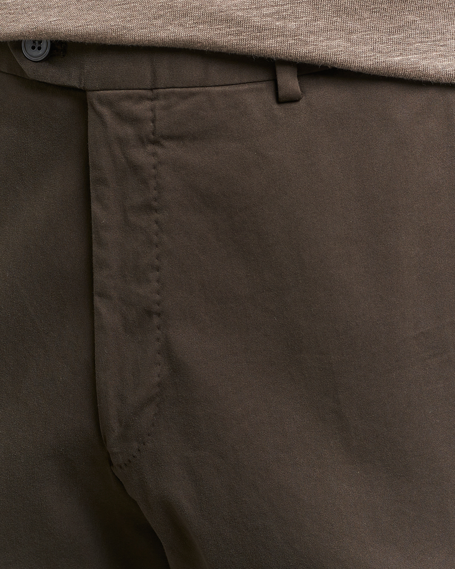 Homme | Pantalons | Oscar Jacobson | Denz Casual Cotton Trousers Olive