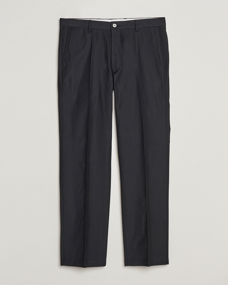 Homme | Pantalons | Oscar Jacobson | Decker Cotton Trousers Black