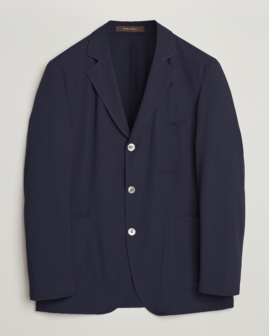 Homme | Blazers | Oscar Jacobson | Faber Stretch Blazer Navy