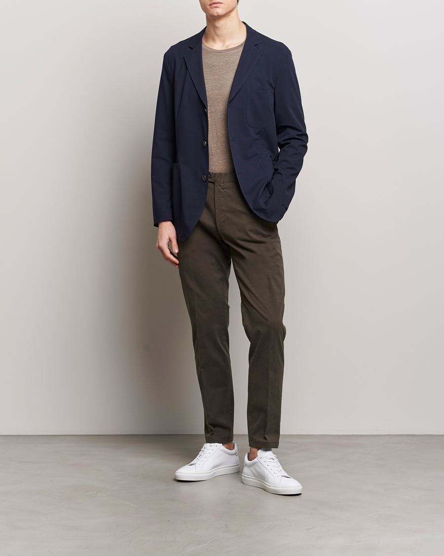 Homme | Blazers | Oscar Jacobson | Faber Stretch Blazer Navy