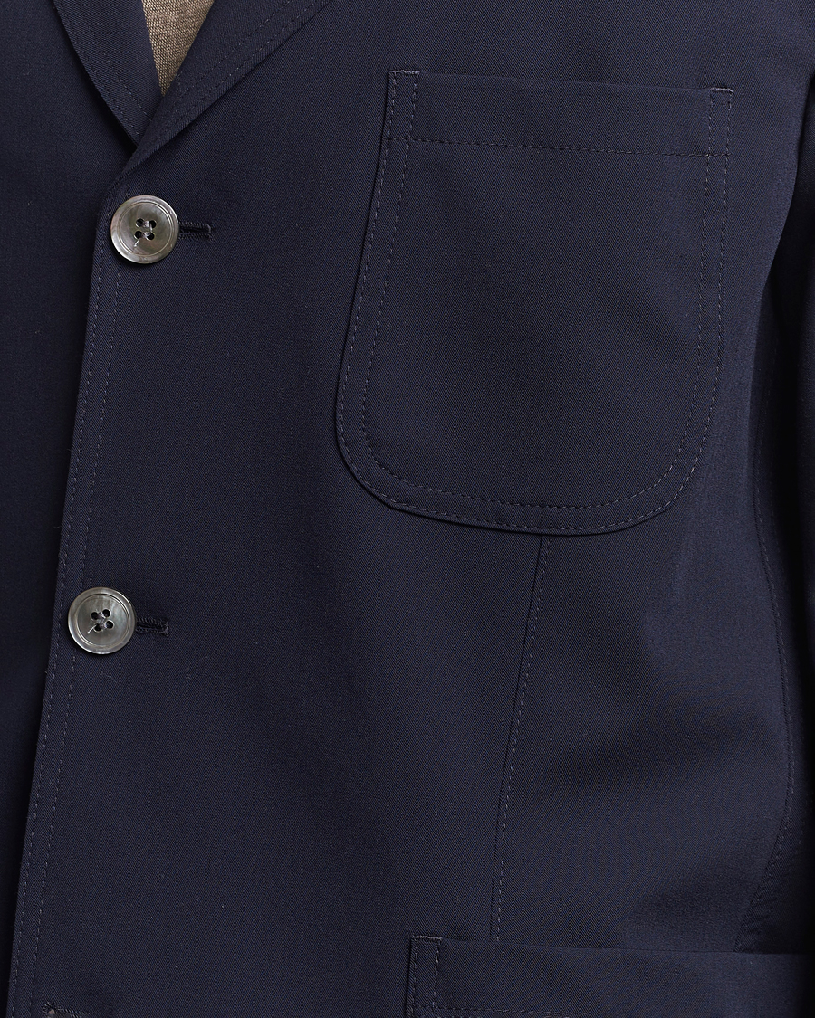 Homme | Blazers | Oscar Jacobson | Faber Stretch Blazer Navy