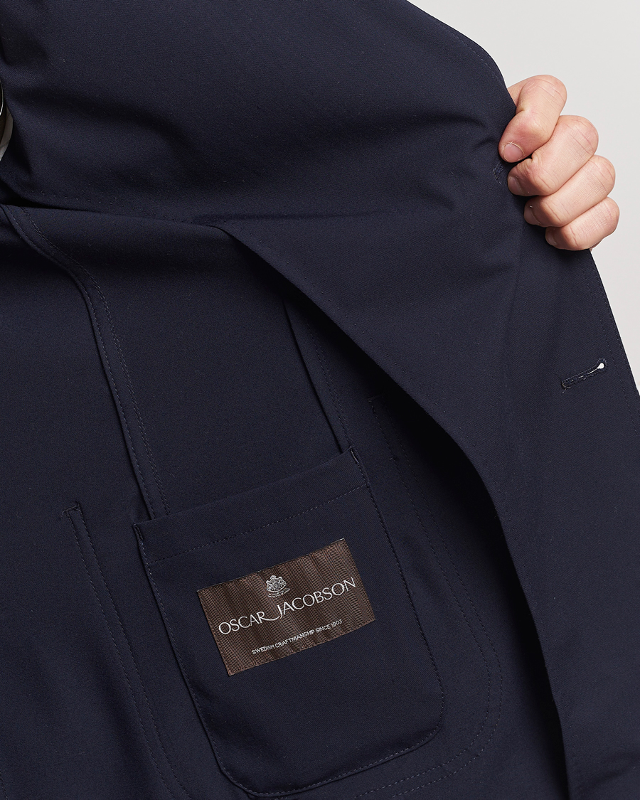Homme | Blazers | Oscar Jacobson | Faber Stretch Blazer Navy