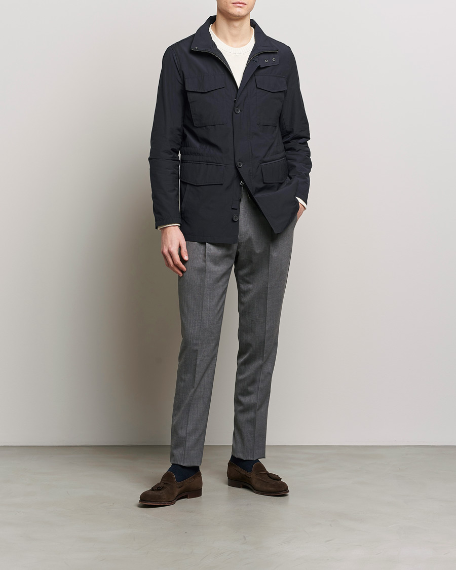 Homme | Manteaux Et Vestes | Oscar Jacobson | Smyth Field Jacket Navy