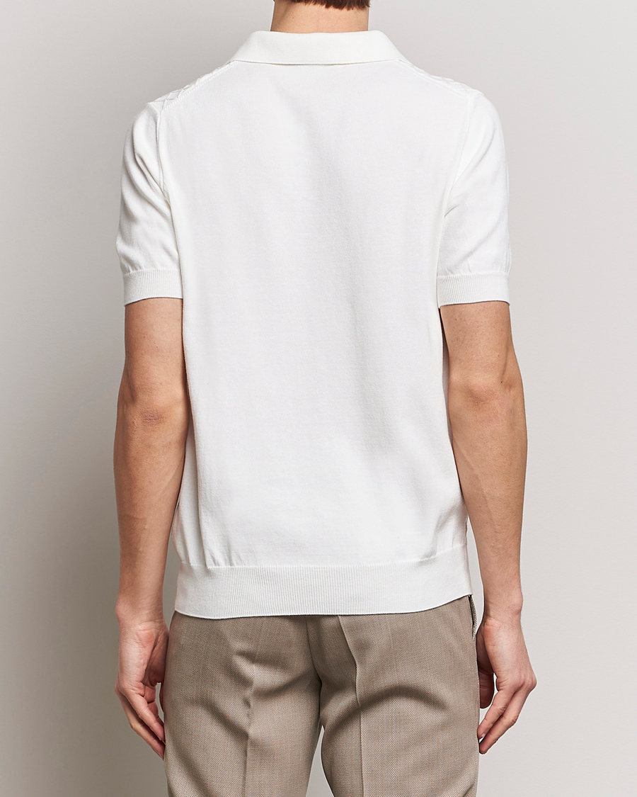 Homme | Polos | Oscar Jacobson | Mirza Structured Cotton Polo White