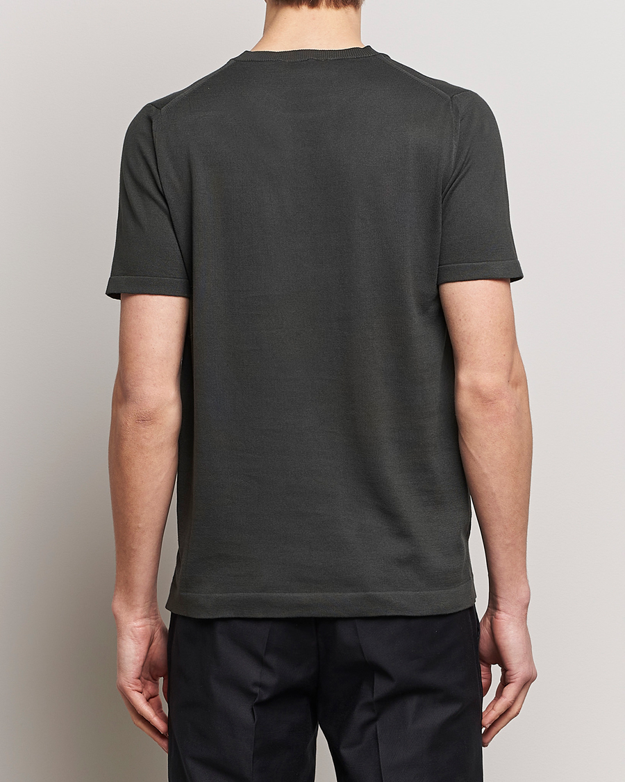 Homme | T-shirts | Oscar Jacobson | Brian Knitted Cotton T-Shirt Olive