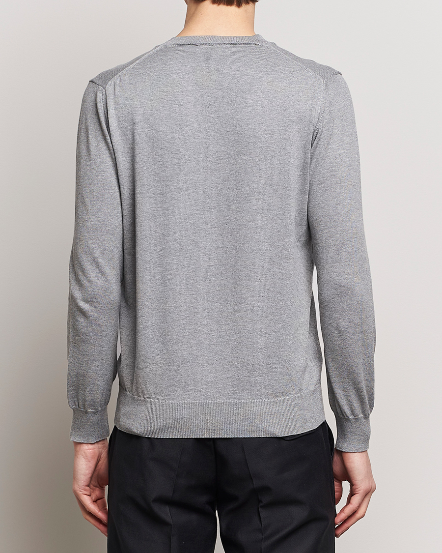 Homme | Pulls Et Tricots | Oscar Jacobson | Valdemar Cotton Crew Neck Light Grey