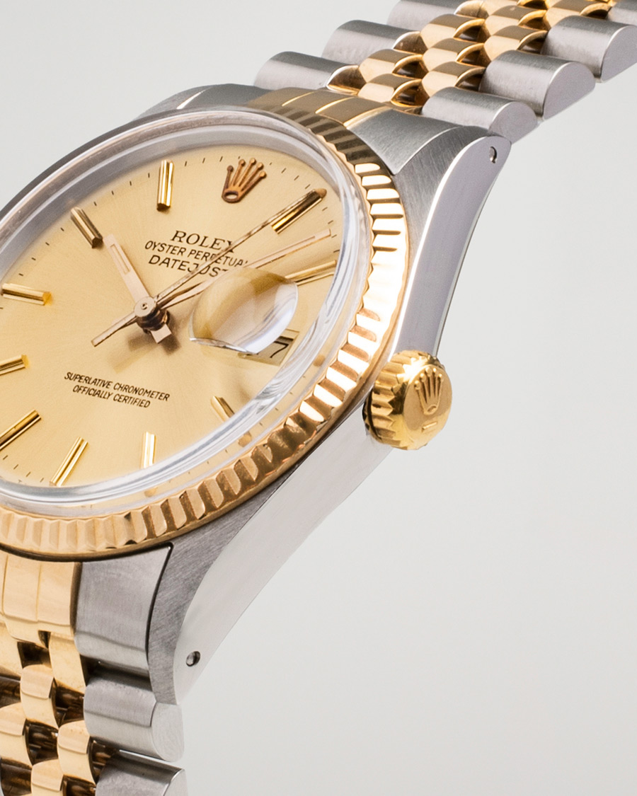 Homme | Rolex Pre-Owned Datejust 16013 Oystert Perpetual G/S Silver | Rolex Pre-Owned | Datejust 16013 Oystert Perpetual G/S Silver