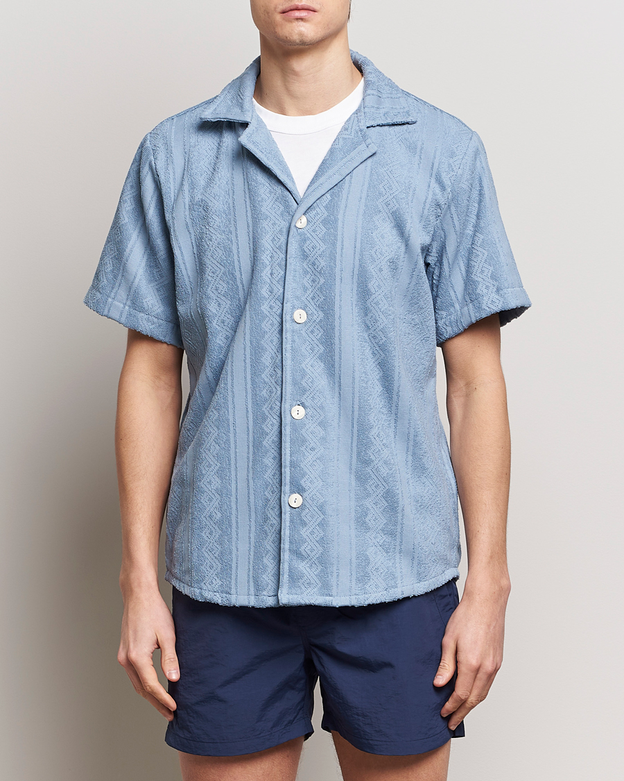 Homme | La Collection French Terry | OAS | Terry Cuba Short Sleeve Shirt Ancora