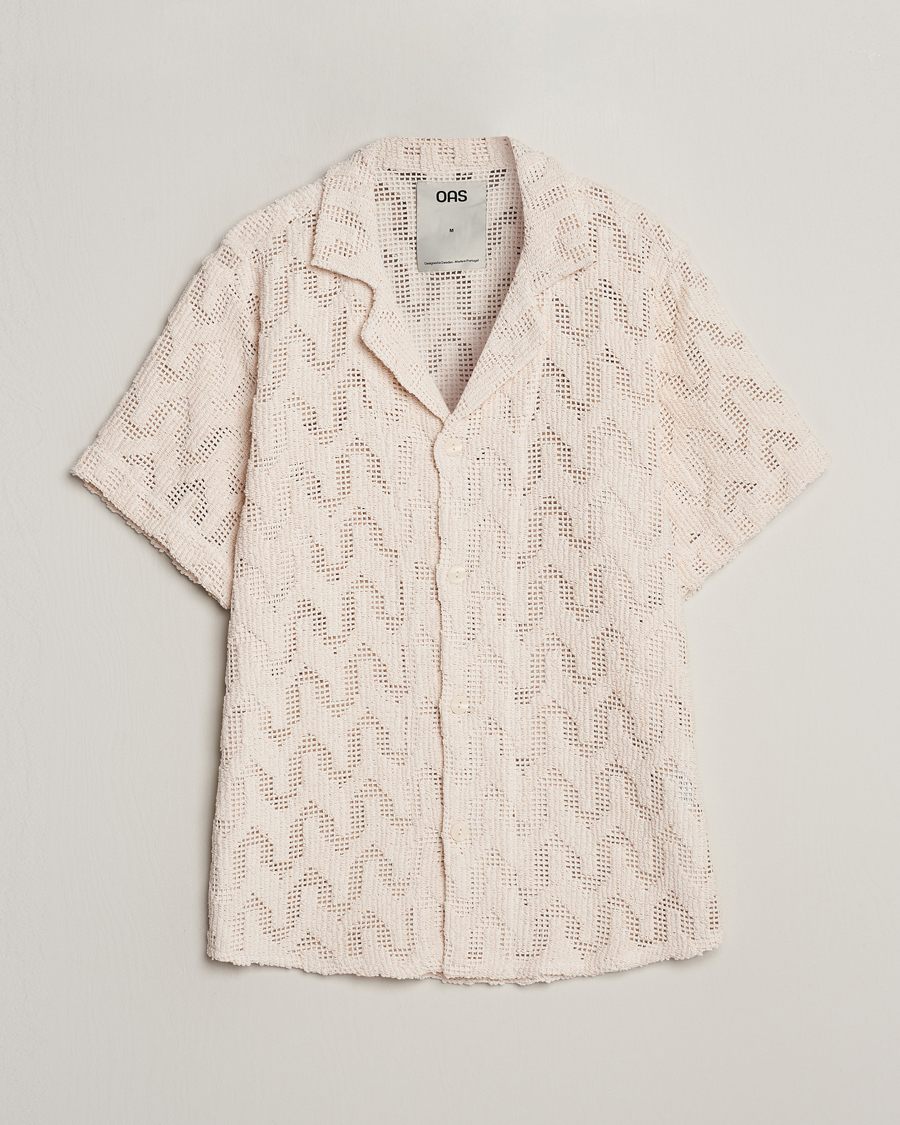 Homme | Chemises | OAS | Atlas Cuba Crochet Shirt Off White