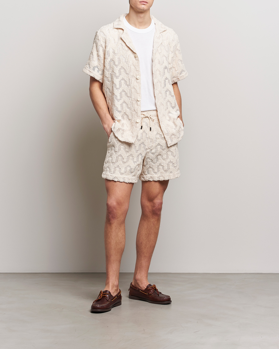 Homme | Chemises | OAS | Atlas Cuba Crochet Shirt Off White