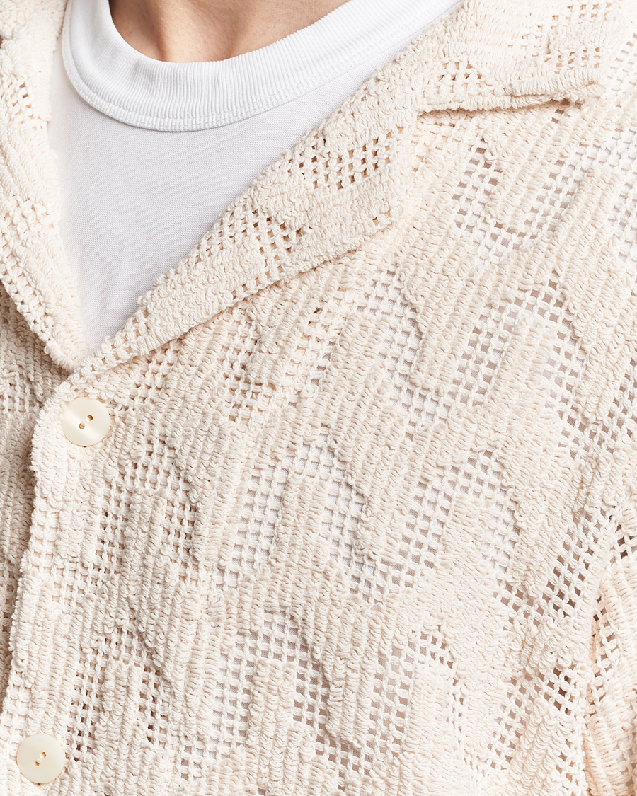 Homme | Chemises | OAS | Atlas Cuba Crochet Shirt Off White
