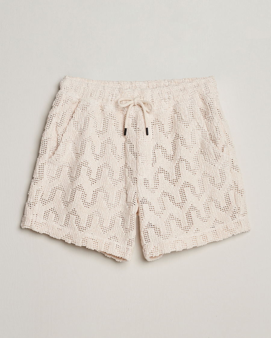 Homme | Shorts | OAS | Atlas Cuba Crochet Shorts Off White