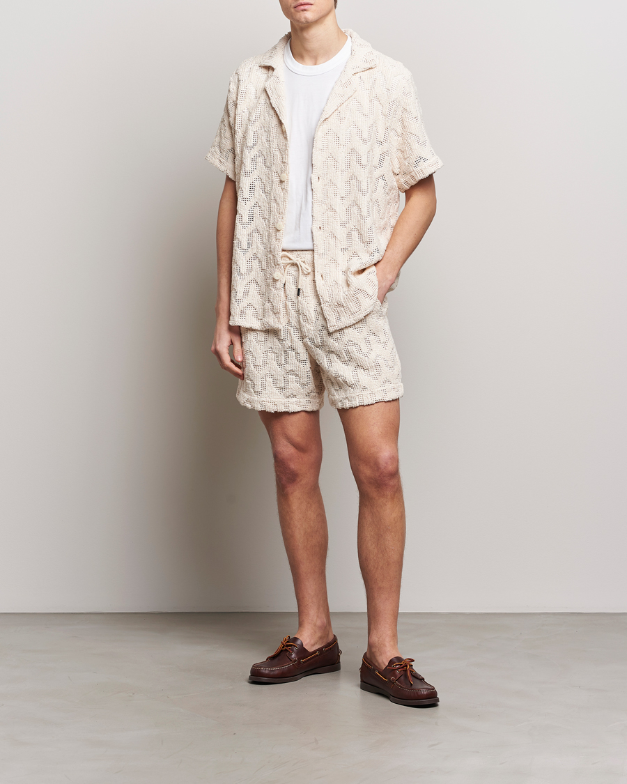 Homme | Shorts | OAS | Atlas Cuba Crochet Shorts Off White