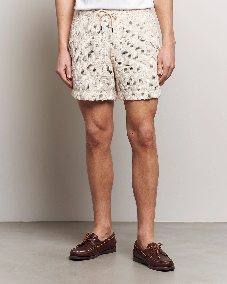 Homme | Shorts | OAS | Atlas Cuba Crochet Shorts Off White
