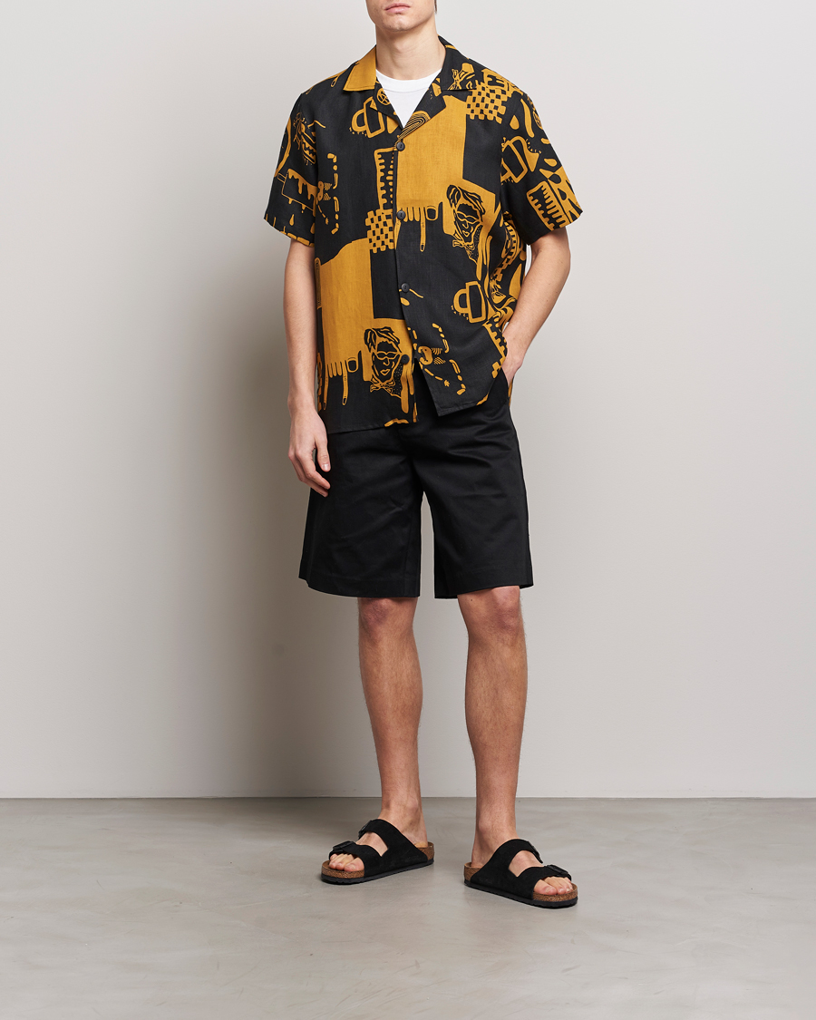 Homme | Chemises | OAS | Short Sleeve Cuba Linen Shirt Krispy Night