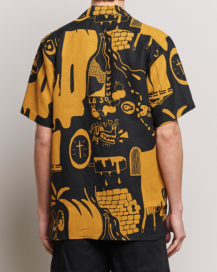 Homme | Chemises | OAS | Short Sleeve Cuba Linen Shirt Krispy Night