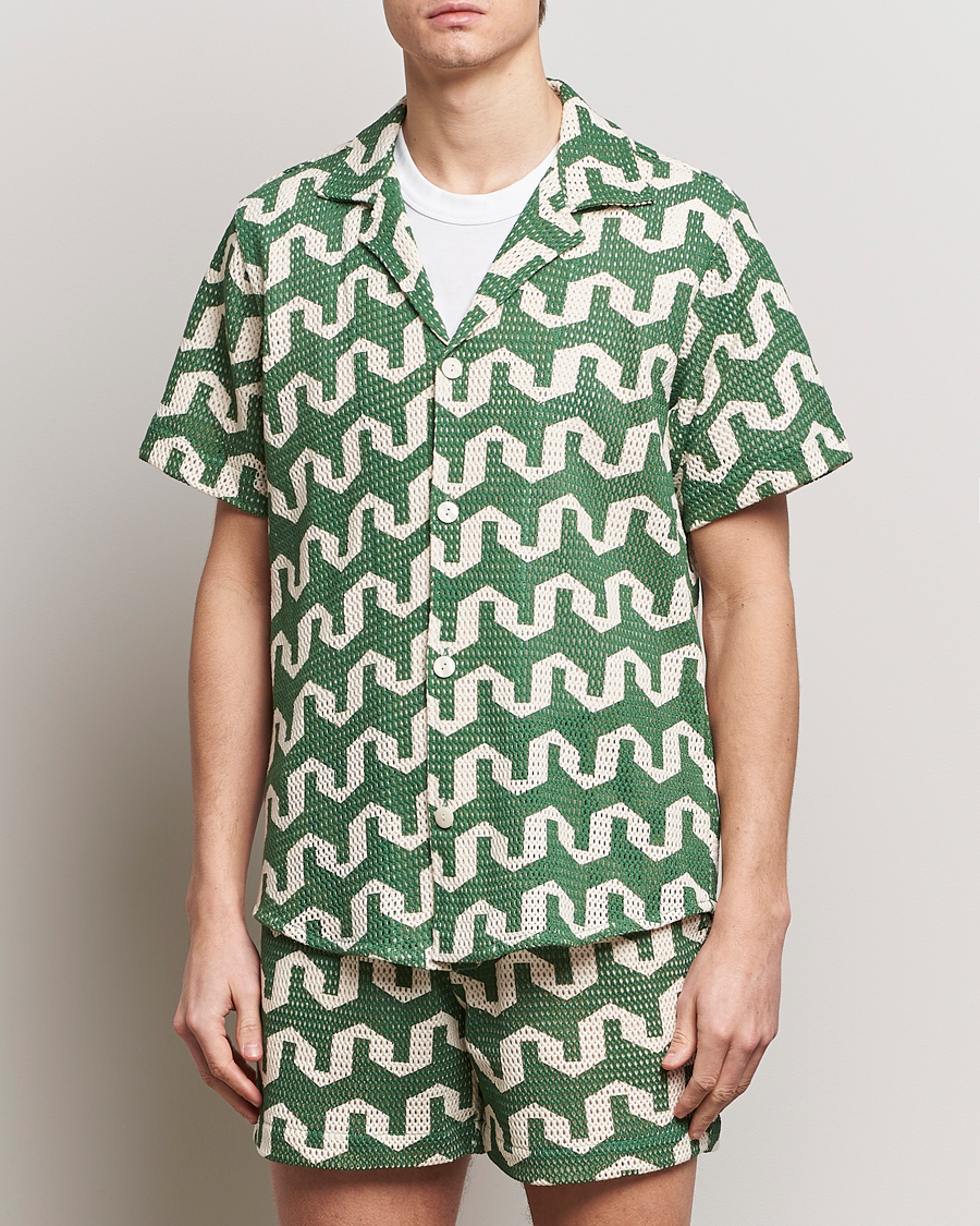 Homme | Chemises | OAS | Short Sleeve Cuba Net Shirt Atlas