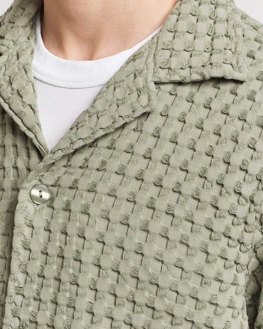 Homme | Chemises | OAS | Cuba Waffle Shirt Dusty Green