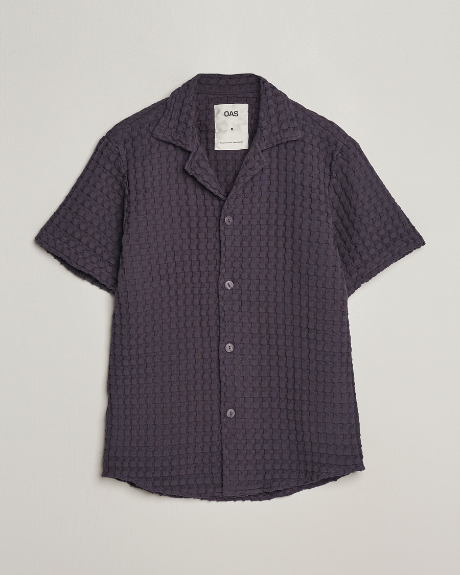 Homme | Chemises | OAS | Cuba Waffle Shirt Nearly Black