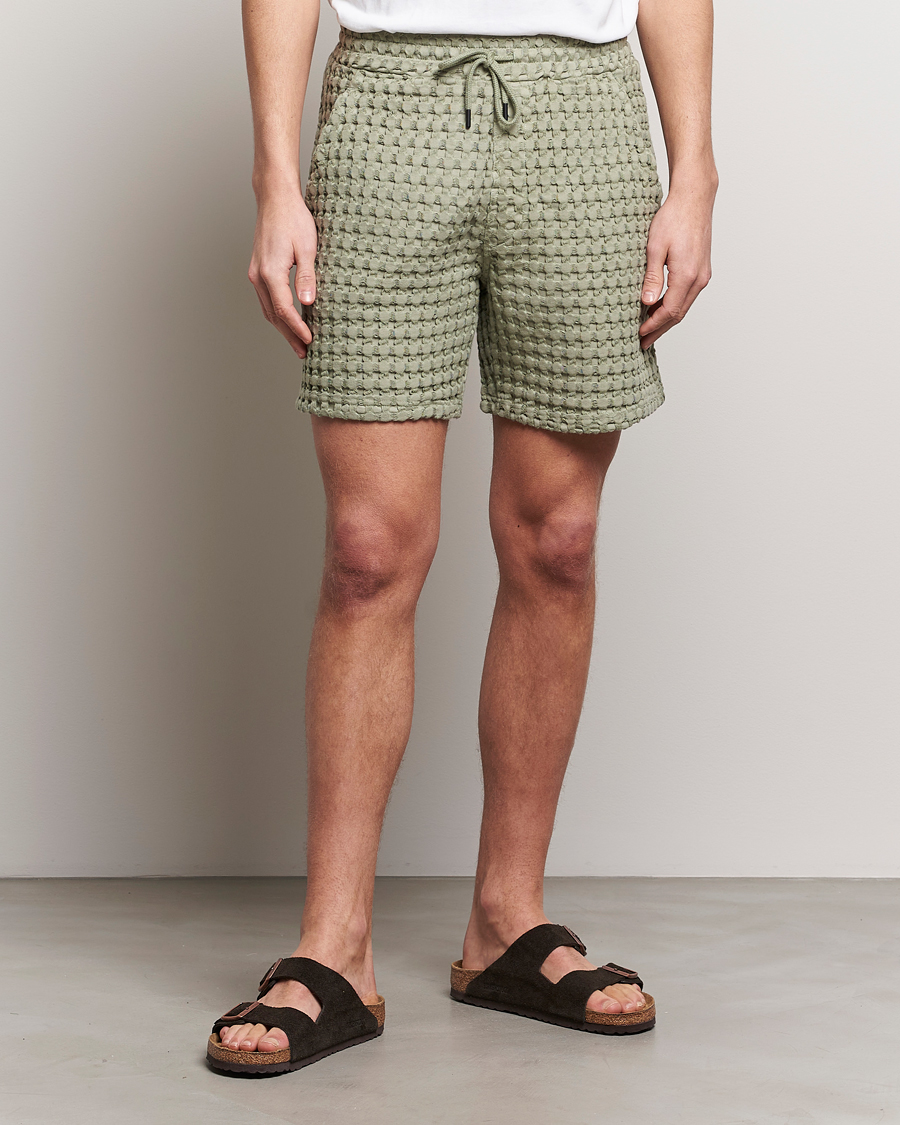 Homme | Vêtements | OAS | Porto Waffle Shorts Dusty Green