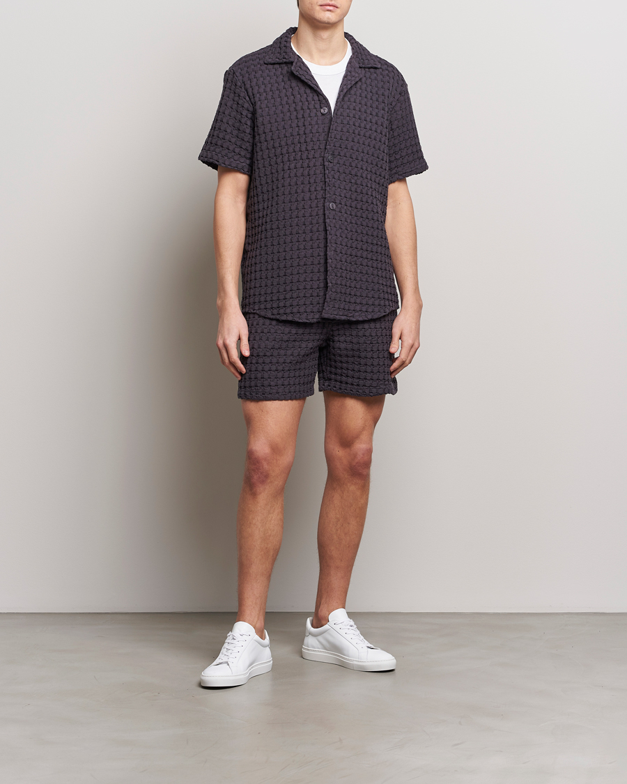 Homme | Shorts | OAS | Porto Waffle Shorts Nearly Black