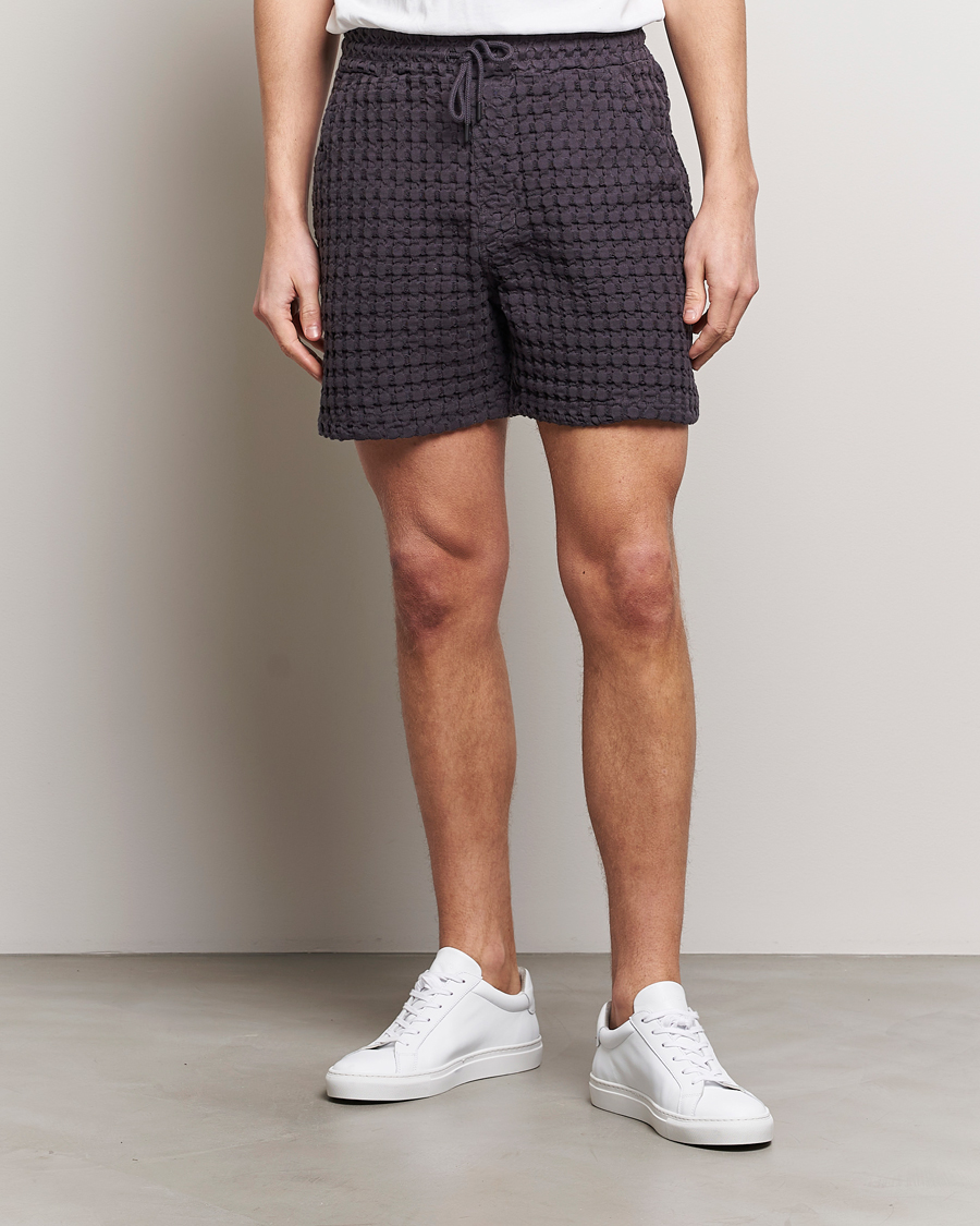 Homme | Vêtements | OAS | Porto Waffle Shorts Nearly Black