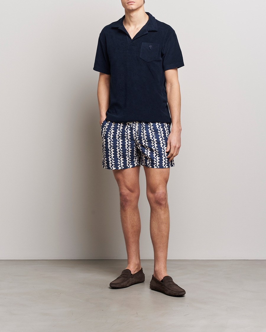 Homme | Maillots De Bain | OAS | Printed Swimshorts Blue Scribble