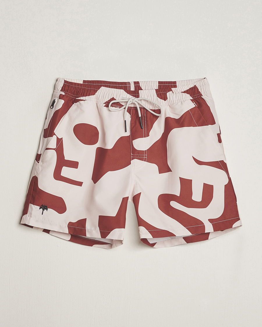 Homme | Maillots De Bain | OAS | Printed Swimshorts Russet Puzzlotec