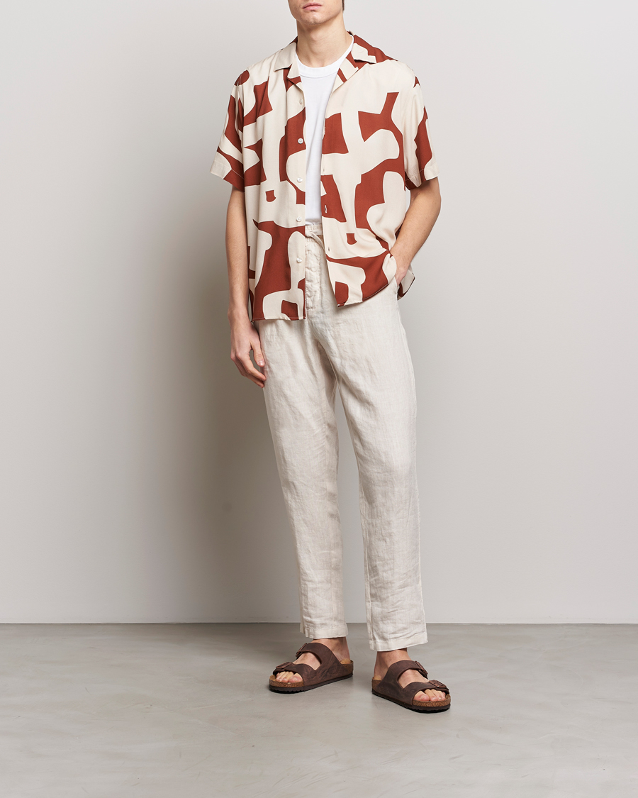 Homme | Chemises | OAS | Viscose Resort Short Sleeve Shirt Russet Puzzlotec